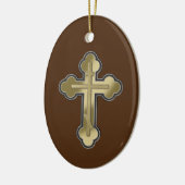 Orthodoxe Kreuz Keramik Ornament (Links)