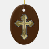Orthodoxe Kreuz Keramik Ornament (Vorne)