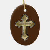 Orthodoxe Kreuz Keramik Ornament (Hinten)