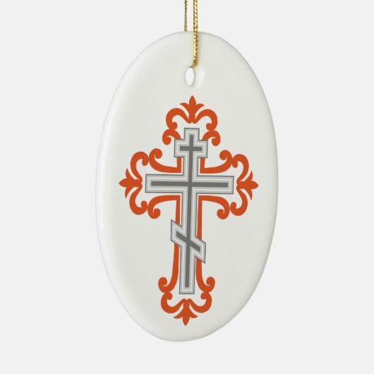 Orthodoxe Kreuz Keramik Ornament (Rechts)