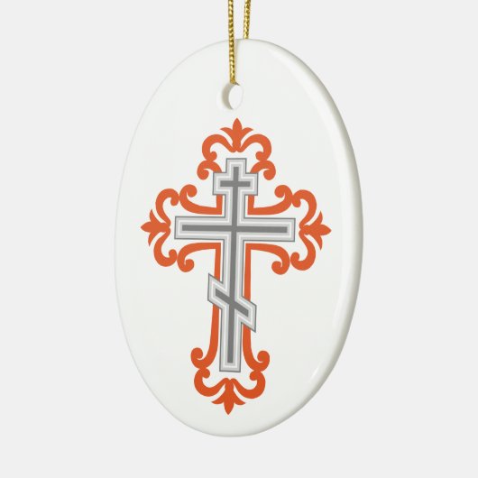 Orthodoxe Kreuz Keramik Ornament (Links)