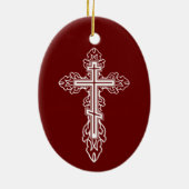 Orthodoxe Kreuz Keramik Ornament (Hinten)