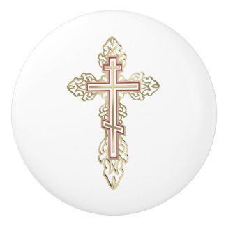 Orthodoxe Kreuz Keramikknauf