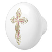Orthodoxe Kreuz Keramikknauf (Rechts)