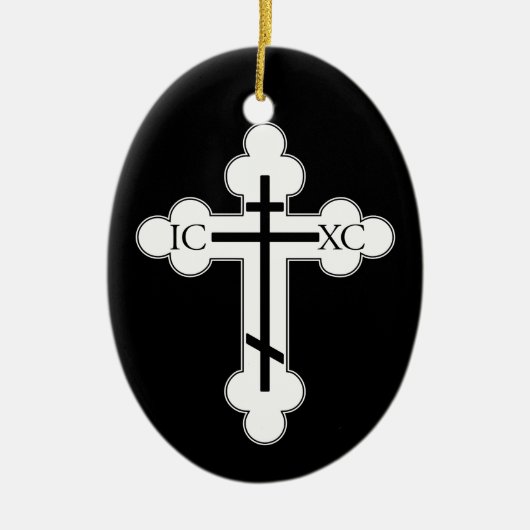 Orthodoxe Kreuz Keramikornament (Vorne)