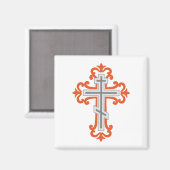 Orthodoxe Kreuz Magnet (Vorderseite/Rückseite)