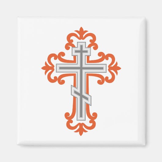 Orthodoxe Kreuz Magnet (Vorne)