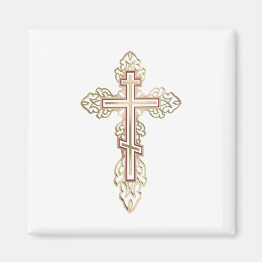 Orthodoxe Kreuz Magnet (Vorne)