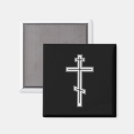 Orthodoxe Kreuz Magnet (Vorderseite/Rückseite)