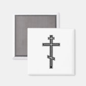 Orthodoxe Kreuz Magnet (Vorderseite/Rückseite)
