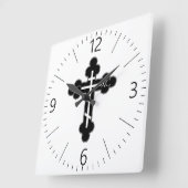 Orthodoxe Kreuz Quadratische Wanduhr (Winkel)