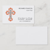 Orthodoxe Kreuz Visitenkarte (Vorne/Hinten)