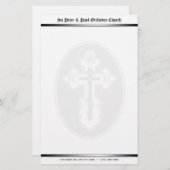 Orthodoxe Kreuzwasserzeichen Briefpapier (Vorne/Hinten)