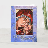 Orthodoxe Krippe Feiertagskarte (Vorderseite)