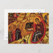 Orthodoxe Krippe Postkarte (Vorne/Hinten)