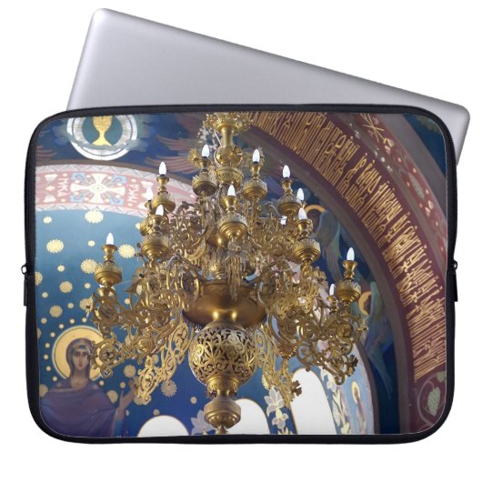 Orthodoxe Weihnachten. Die reiche Dekoration Laptopschutzhülle (Vorderseite)