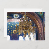 Orthodoxe Weihnachten. Die reiche Dekoration Postkarte (Vorne/Hinten)