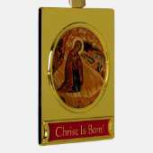 Orthodoxe WeihnachtsGeburt Banner-Ornament Gold (Rechts)