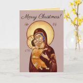Orthodoxe Weihnachtskarte mit Ikone Karte (Gelbe Blume)