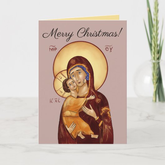 Orthodoxe Weihnachtskarte mit Ikone Karte (Vorderseite)
