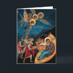 Orthodoxe Weihnachtskarten Feiertagskarte<br><div class="desc">Dies ist eine der orthodoxen Weihnachtskarten mit Krippe-Szene,  wo ich versuchte,  eine kontinuierliche Komposition auf beiden Seiten der Karte zu schaffen. Leider ist es auf dieser Website nicht möglich,  auf der Kartenrückseite ein vollformatiges Bild zu verwenden.</div>