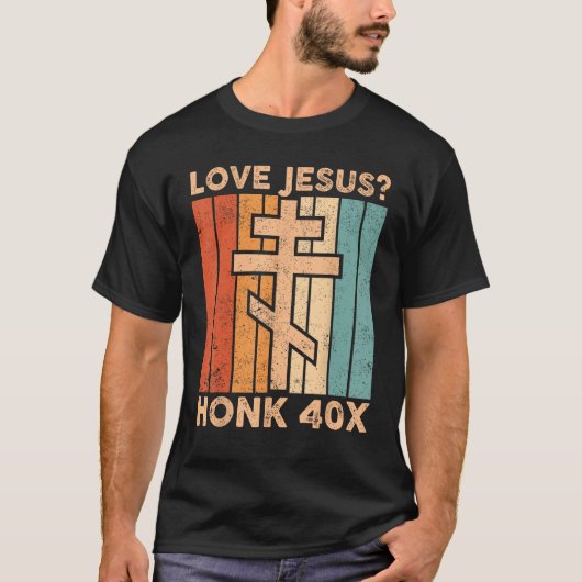 Orthodoxen Orthodoxen Liebe Jesus Honk 40X T-Shirt (Vorderseite)