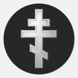 Orthodoxenkreuz Runder Aufkleber