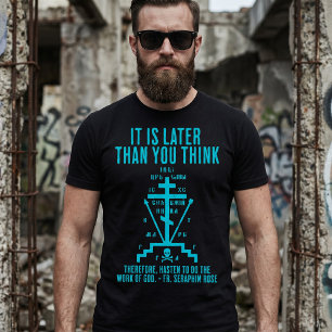 Orthodoxer Ostkirche Fr. Seraphim Rose Kreuz Gesch T-Shirt