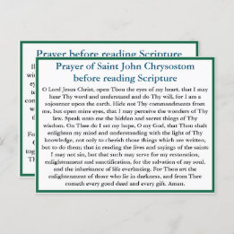 Orthodoxes Gebet vor dem Lesen der Schriftenkarte Postkarte