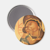Orthodoxes Icon der Jungfrau Mary und Baby Jesus Magnet (Vorderseite/Rückseite)