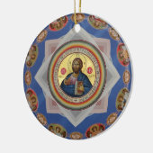 orthodoxes Ikonengottkirchen-Religionsheiliges Keramik Ornament (Links)