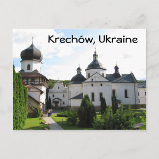 Orthodoxes Kloster in Krechow, Ukraine Postcard Postkarte