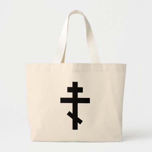 Orthodoxes Kreuz Jumbo Stoffbeutel (Vorne)