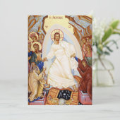 Orthodoxes Symbol der Anastasenresurrektion Einladung (Stehend Vorderseite)