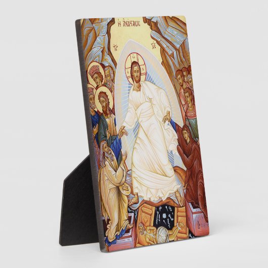 Orthodoxes Symbol der Anastasenresurrektion Fotoplatte (Seite)