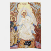 Orthodoxes Symbol der Anastasenresurrektion Geschirrtuch (Vertikal)