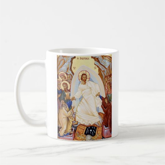 Orthodoxes Symbol der Anastasenresurrektion Kaffeetasse (Links)