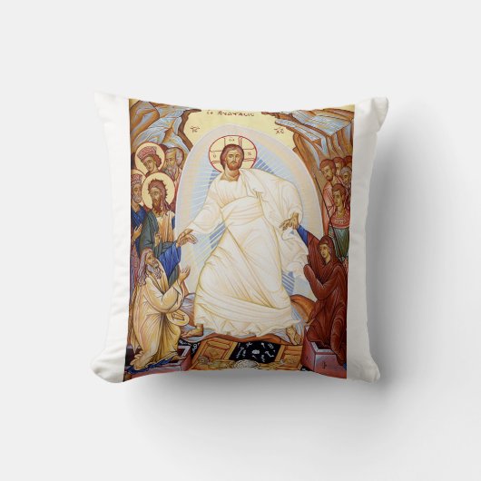 Orthodoxes Symbol der Anastasenresurrektion Kissen (Vorderseite)