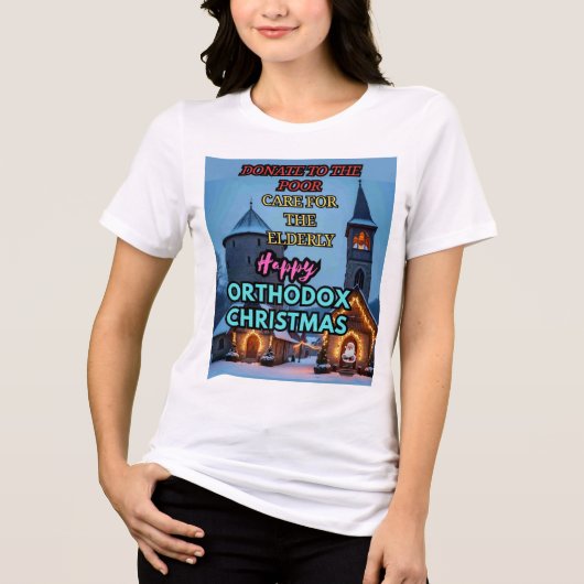 Orthodoxes Weihnachtsfest Tri-Blend Shirt (Vorderseite)