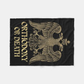Orthodoxie oder Tod Orthodoxe Christliche Byzantin Fleecedecke (Vorderseite (Horizontal))