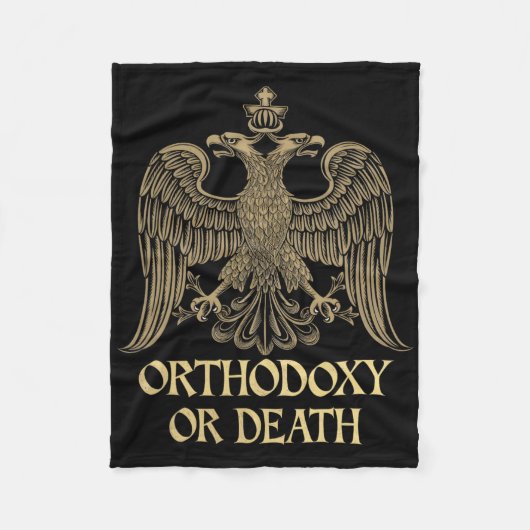Orthodoxie oder Tod Orthodoxe Christliche Byzantin Fleecedecke (Vorderseite)