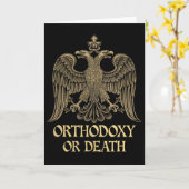 Orthodoxie oder Tod Orthodoxe Christliche Byzantin Karte (Gelbe Blume)
