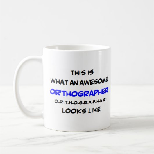 Orthograf phantastisch kaffeetasse (Links)