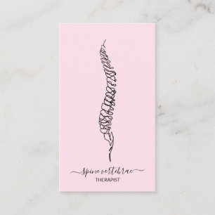 Orthopäden Line Pink Spine Wirbel Visitenkarte