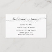 Orthopädie Arzt Chirurgen Massagetherapeut Visitenkarte (Rückseite)