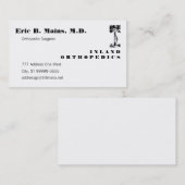 Orthopädie Chirurg Crooked Tree Normande Visitenkarte (Vorne/Hinten)