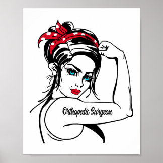 Orthopädie-Chirurg Rosie Das Riveter-Button hoch Poster
