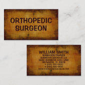 Orthopädie Chirurgen Antike Visitenkarte (Vorne/Hinten)