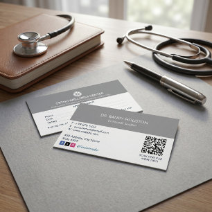 Orthopädie-Klinik Saubere Ernennung Visitenkarte