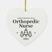 Orthopädie Krankenschwester 2024 Weihnachtsverzier Keramik Ornament (Hinten)